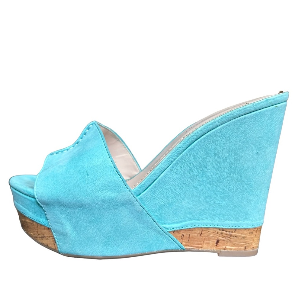 BCBGeneration REXX Suede Platform Wedge Slide Sandals, 7.5 - Picture 2 of 10